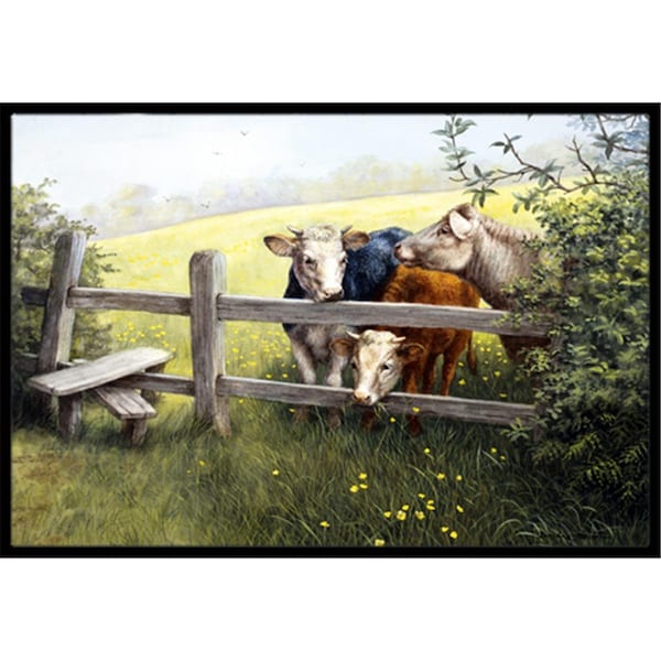 Carolines Treasures Cows in a Buttercup Meadow Indoor or Outdoor Mat- 24 x 36 BDBA0103JMAT - main